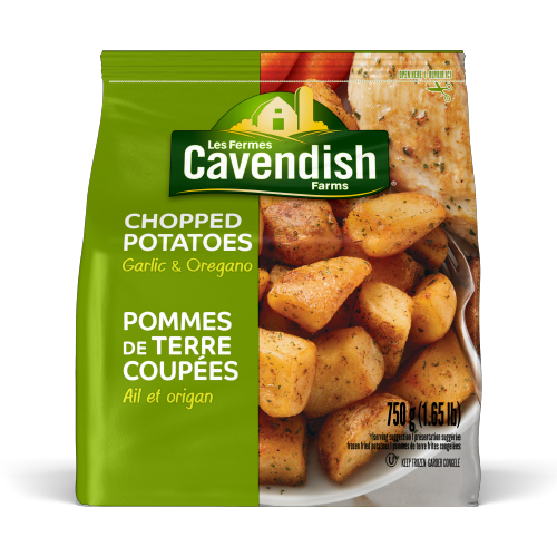 Pommes De Terre Coupees Ail Et Origan