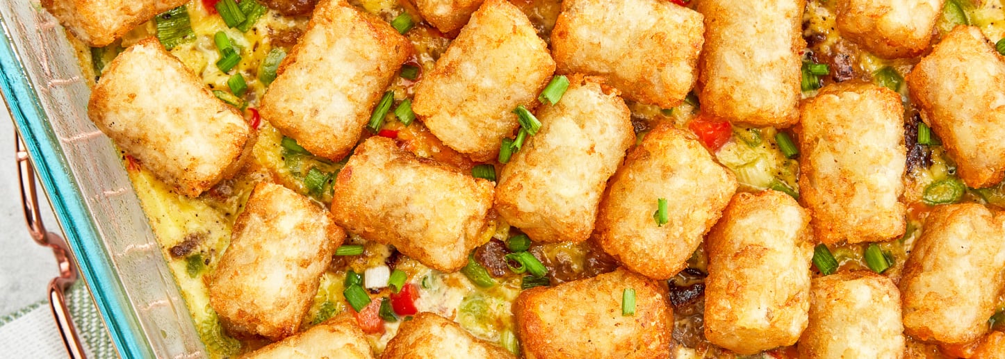 Tasty Potato Tot Breakfast Casserole Recipe 