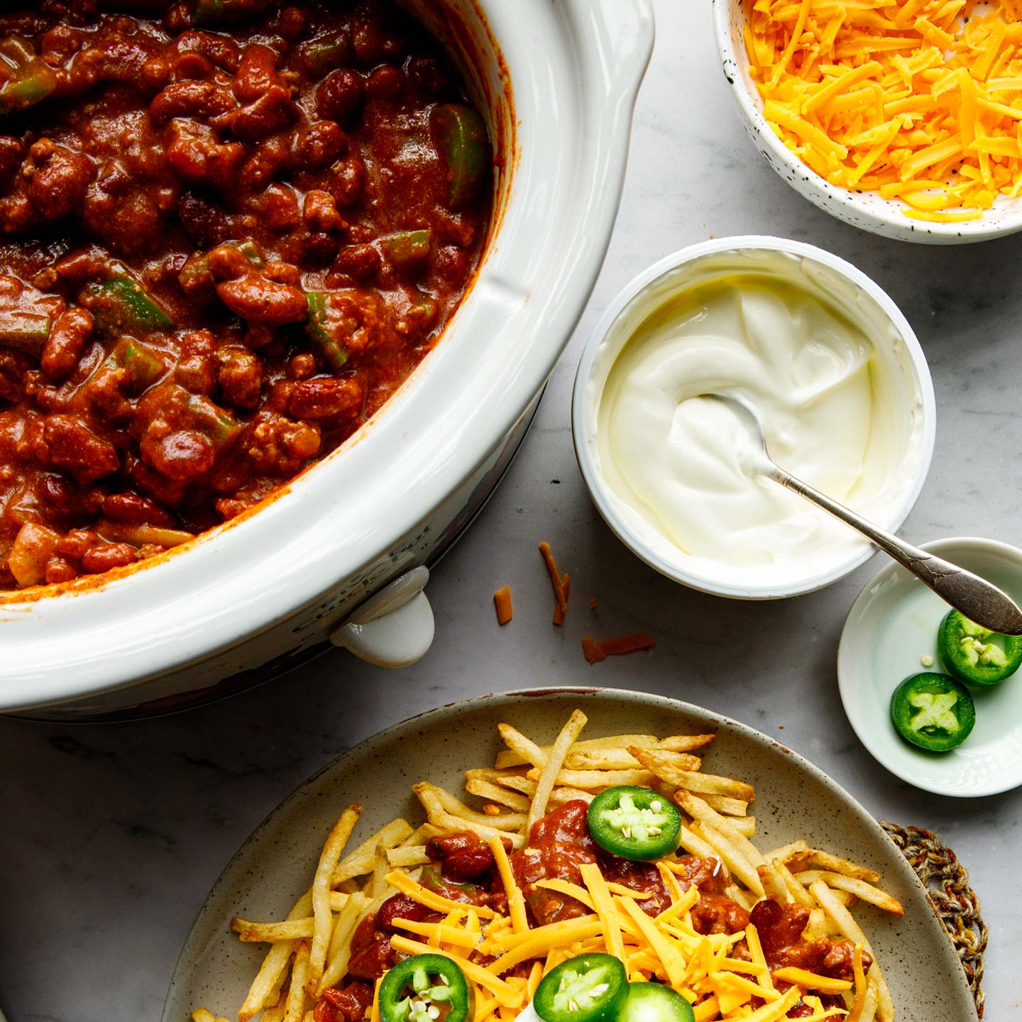Slow Cooker Chili Fries | Cavendish Farms