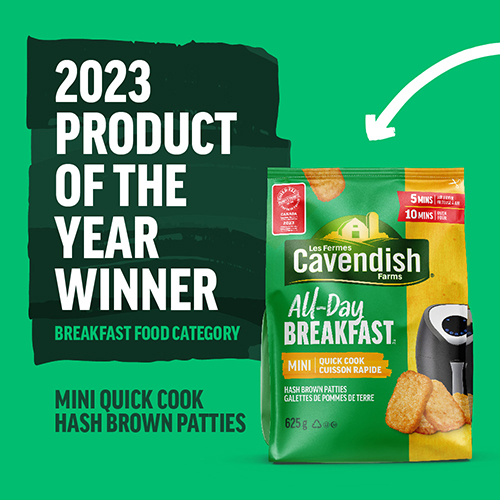 Les Fermes CavendishMD lauréats des prix Produit de l’année Canada 2023